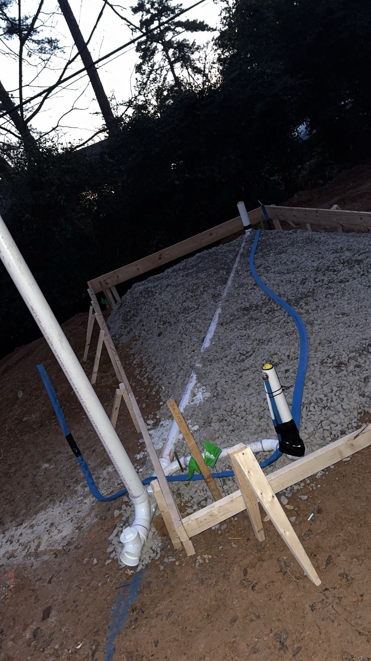 Laying Slab Plumbing for Pre-Fab Build in Mountain Brook